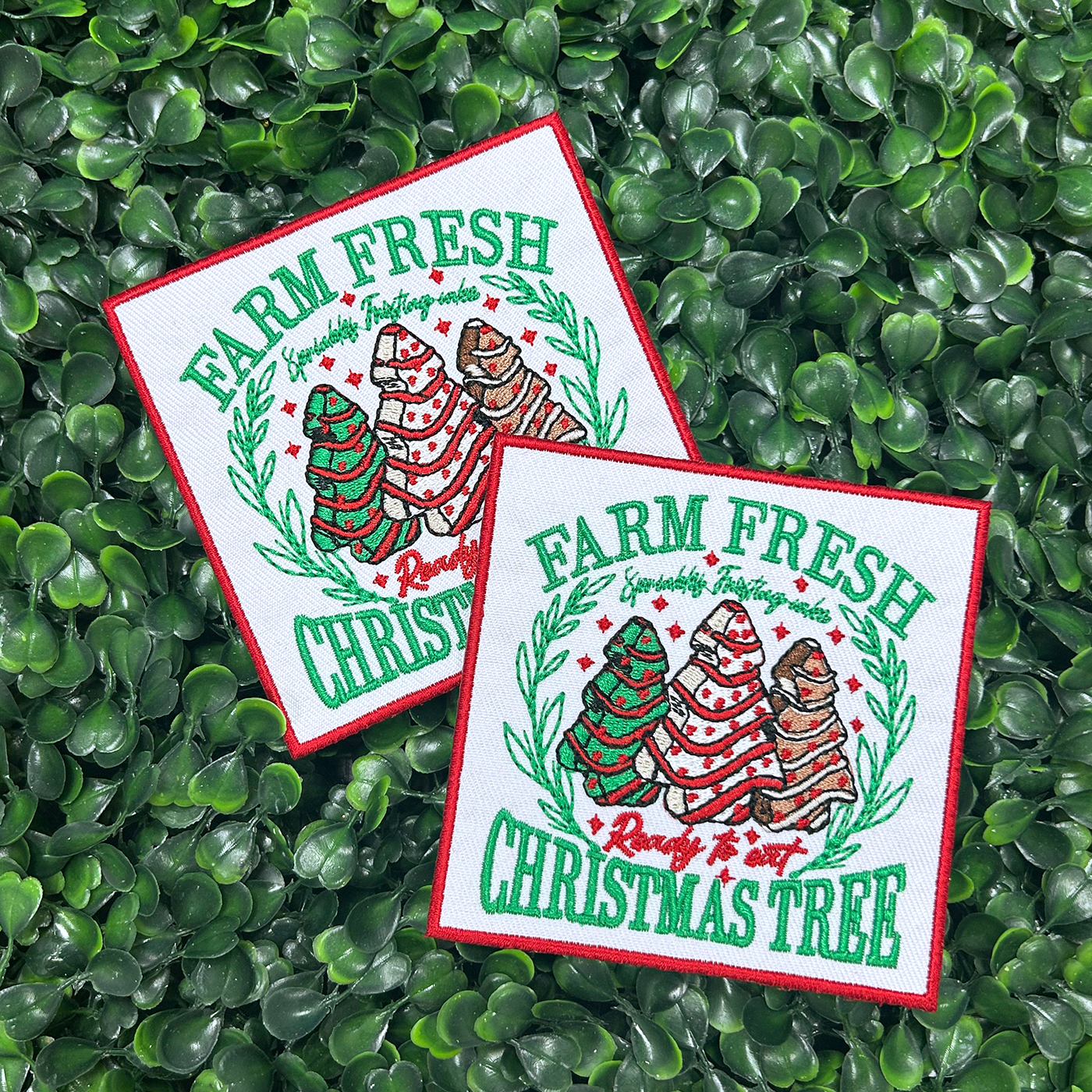 christmas tree embroidery patch, iron on back, support customization christmas tree embroidery patch, iron on back, support customization